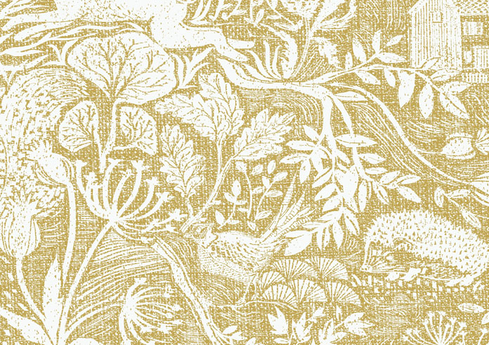 Folk Meadows, Mustard Yellow - Twist&Fit Roller Blind - Image 6
